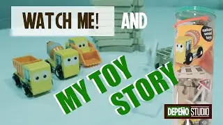 MY TOY STORY Toy trucks with wooden rails (DS1)