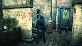 Assassin's Creed Unity: Woman serenades dog