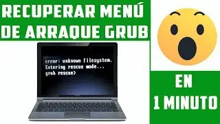 ✔️Recover GRUB Boot Menu rescue Windows and Debian in 1 Minute 2021