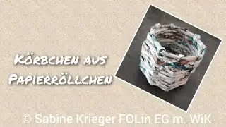 Körbchen aus Papierröllchen