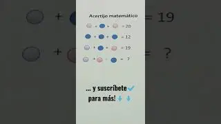 Acertijo matemático #0001 Sabrás  resolver el acertijo? YouTube Shorts