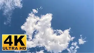 Blue Sky and Clouds Screen Saver (No sound) 2 Hours 4K UHD