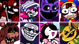 POWERDOWN V2 but Every Turn a Different Character Sings 🎤 ( FNF POWERDOWN V2 ) 🎶