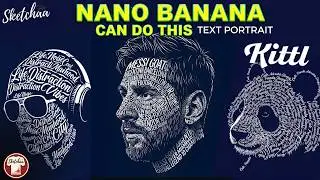 Nano Banana Pro Text Portrait Tutorial - Easy AI Typography Art | Kittl Design