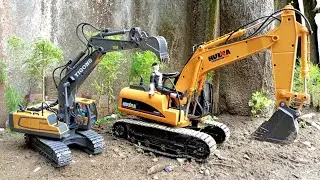 Rc Excavator Huina 1550 and Rc Excavator Yigong 11 ch to kids
