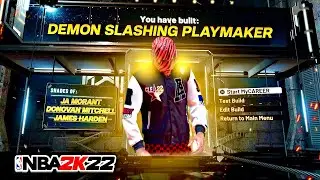 BEST DEMON SLASHING PLAYMAKER BUILD WITH HOF PLAYMAKING AND FINISHING BADGES!! NBA 2K22! 😈