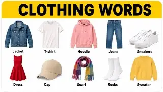 Clothing words in English | Types of clothes | English vocabulary | Learn English 