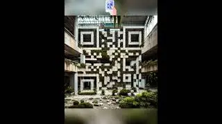 QR code turn into Abandoned Place QR code Art