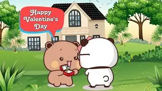 Peach goma valentine's day ❤️ | bubu and dudu | goma peach romance | bubu dudu | milk mocha
