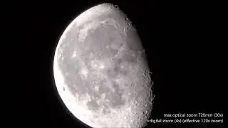 Moon at 30x&120x video zoom [Sony HX90]