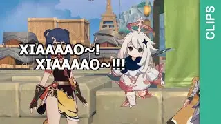 Awkward Paimon Calling for Xiao - Genshin Cut Chinese Audio | Xiao Lumine