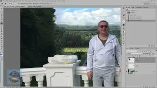Убираем объекты инструментом «Удаление».  Фотошоп 24 5