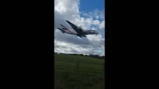 amazing Emirates a380 landing at BHX (EGBB)