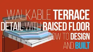 walkable TERRACE Roof DETAIL with raised WOODEN floor, How to design and built