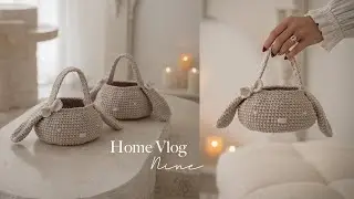 Home Vlog Nine | Crocheting my new bunny basket pattern + talking about why I started Youtube