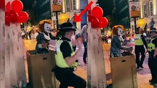 POLICE GOT SCARED and screamed so Loud PENNYWISE Prank