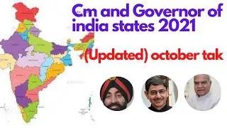 New Updated CM and Governor 2021 October tak || current affairs