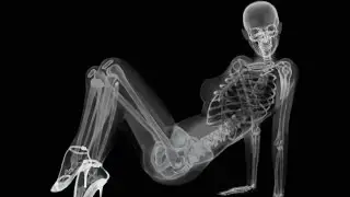 Photoshop drawing process - Girl in x-rays / Рисунок в Фотошоп - Девушка рентген