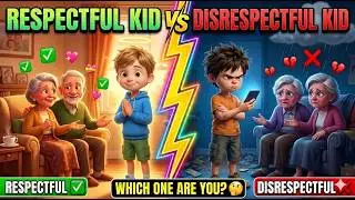 Respectful Kid vs Disrespectful Kid | How To Speak Kindly To Grandparents and Others ❤️
