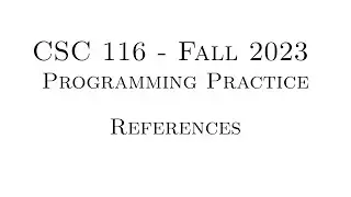 C++ Programming Practice (Fall 2023) - 2.01 - References
