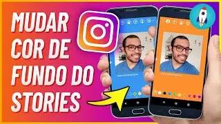 Como MUDAR COR DE FUNDO DO STORIES do Instagram (Sem Ficar Por Cima da Foto)