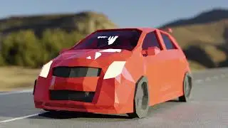 Low Poly Toyata Yaris - Blender Speed Modeling