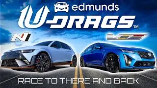 U-DRAG RACE: Hyundai Ioniq 5 N vs. Cadillac CT5-V Blackwing | Quarter Mile, Handling, & More