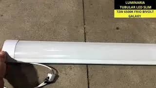 LUMINARIA TUBULAR LED SLIM DE 72W 6500K FRIO / ELÉTRICA BICHUETTE / GALAXY.