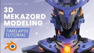 MEKAZORD Timelapse Process | Blender 3D Modeling Tutorial for Beginner