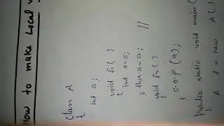 Conversion of local variable to instance variable in java