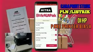 Cara print struk PLN  MITRA BUKALAPAK, di HP pake print biasa (Usb)
