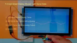 Tutorial: How to use 7 inch ESP32 Smart Screen displays Light Sensor? #esp32 #smartdisplay #lvgl