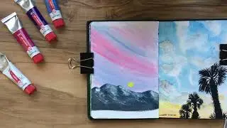 Gouache Painting for Beginners 2 / Yeni Başlayanlar için Guaj Boya ile Manzara 🌿