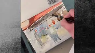 Watercolor Study - Market Place