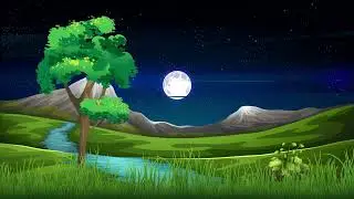 Full Moon And Stars Are Shining In The Sky Free Video stock Video Free stock Footage