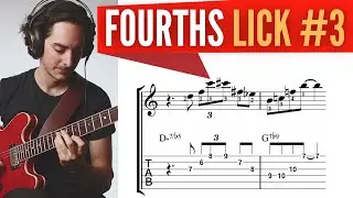 Fourths Lick #3 with Guitar Tabs & Sheet Music