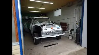 ГАЗ 21 покраска задних крыльев.
