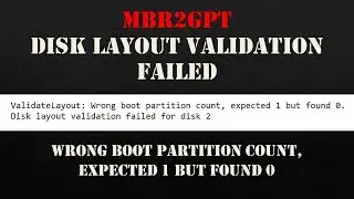 MBR2GPT: Wrong boot partition count, expected 1 but found 0