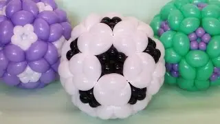 Soccer ball of balloons - twisting tutorial (Subtitles)
