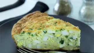 ХИТ! Вкуснейший пирог с яйцами и зеленым луком. Лучше пирожков - Быстро и вкусно