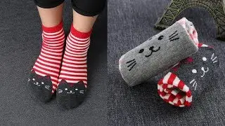 Носки женские с котиком с Алиэкспресс!Алиэкспресс носки женские!Купить носки женские