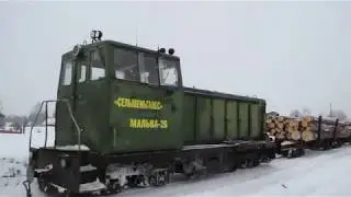 Конецгорская УЖД / Тепловоз ТУ7-2304 с грузом