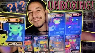 Unboxing Marvel Black Light Hulk Funko Pop | Full Set Unboxed!