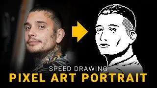 Redrawing Foto in 1 bit Pixel Art Style (Pixel Portrait)