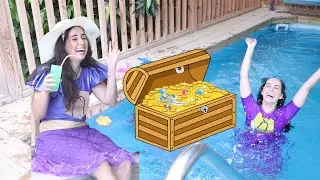 תעלומה קסומה בבריכה – תיבת אוצר נוצצת  💰💎 נופיקי 💎 תוכניות לילדים 💎 יוטיוב לילדים 💎 יוטיוברית לילדים