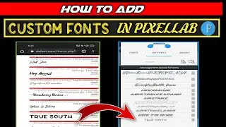 How To Add Custom Fonts In PixelLab App | How To Download And Install Fonts In PixelLab |