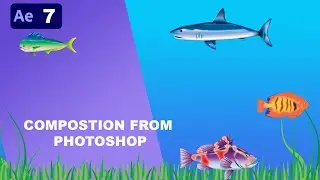 Composition From Photoshop| Adobe After Effects Tutorial| Underwater Animation In After Effects|