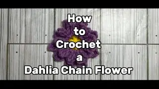 Crochet Easy Beginner Chain Flower Fast—Step by Step Tutorial—Make it in 10 Minutes or LESS!