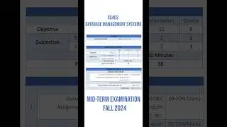 CS403 - Database Management Systems Mid-term Examination – Fall 2024