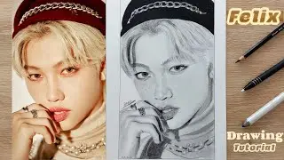 How to Draw STRAY KIDS Felix | step by step Tutorial | For Beginners